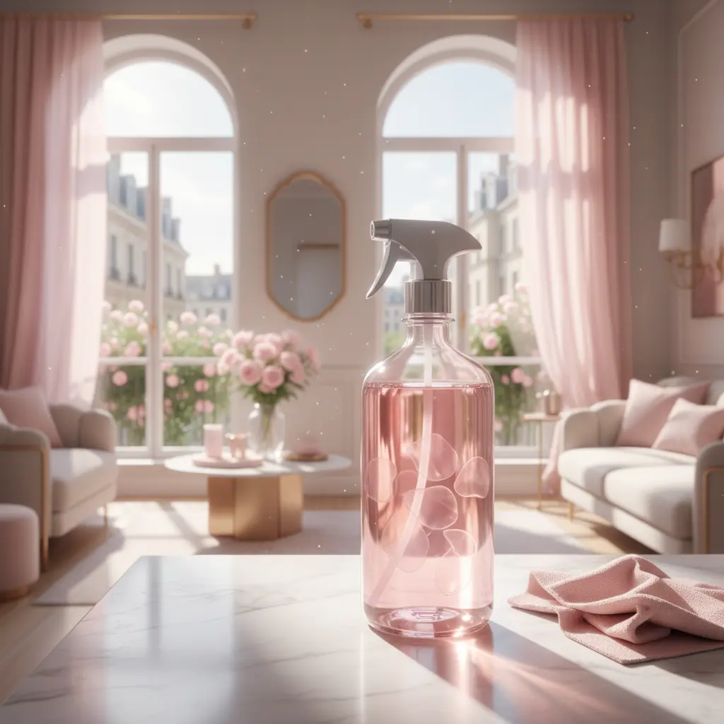 Professional cleaner wiping a kitchen counter